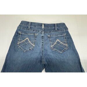 Ariat Jeans Womens 32R Blue Real Denim  Western Bootcut Low Rise Jeans Sz 32x30